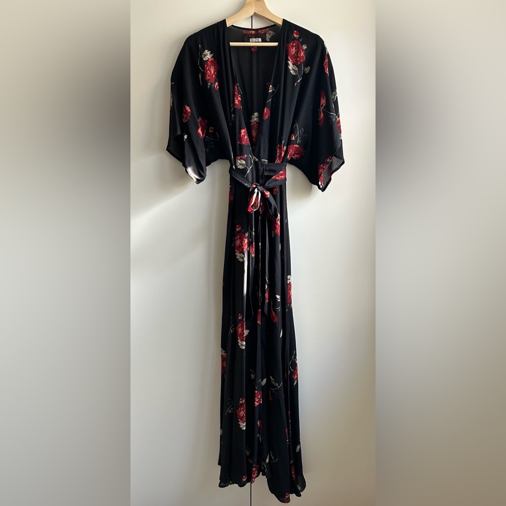 Reformation Black Floral Maxi Dress - Picture 2 of 4